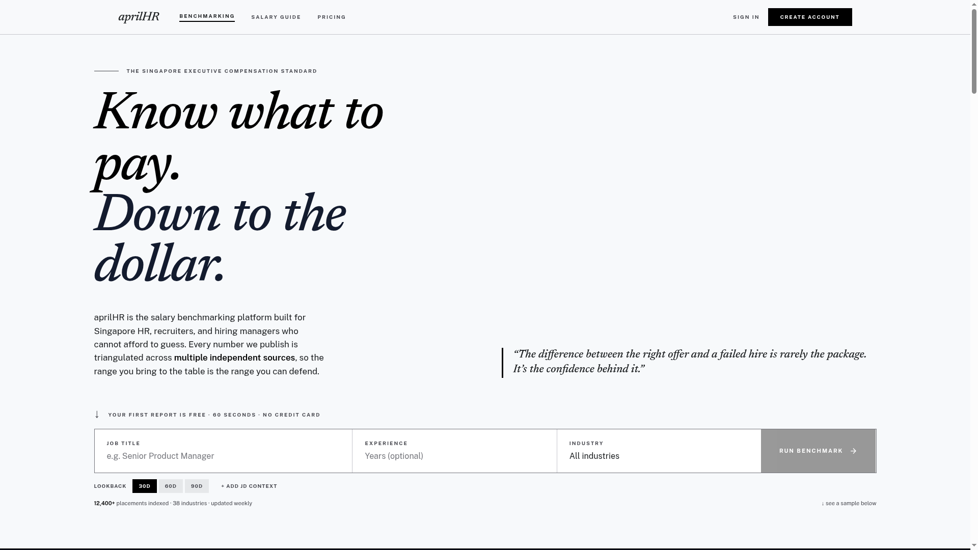AprilHR website homepage